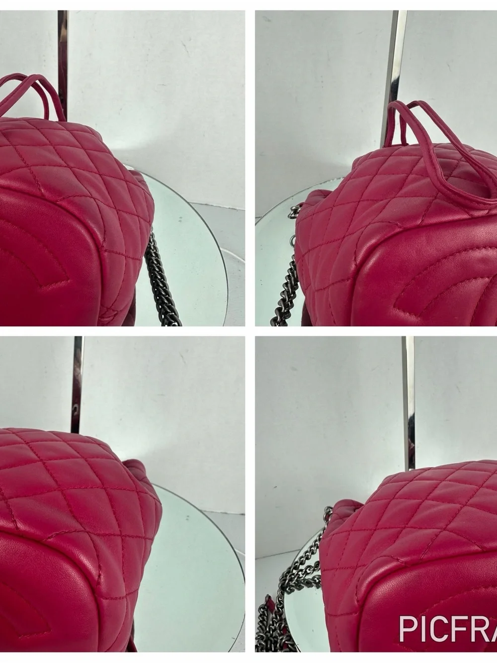 CHANEL Drawstring Bucket Bag – Pink Lambskin Quilted Leather Ruthenium Hardware